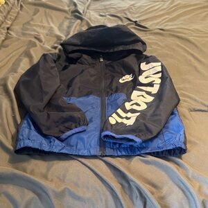 Nike Kids Black and Blue Raincoat